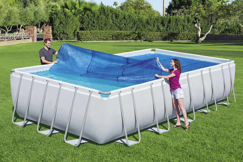 Telo copertura solare termica per piscina rettangolare 732x366x132 cm Besyway 58228