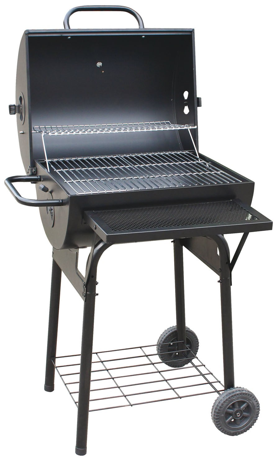 Barbecue a carbone Total Black carrellato con Coperchio e termostato El Gaucho Texas