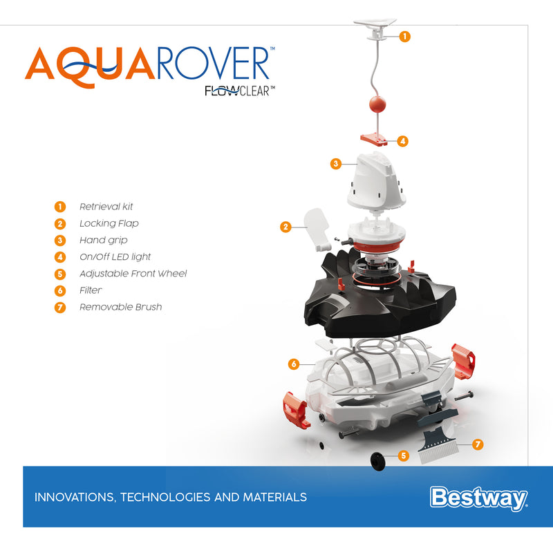 Robot automatico per la pulizia fondo piscina AquaRover Bestway 58622