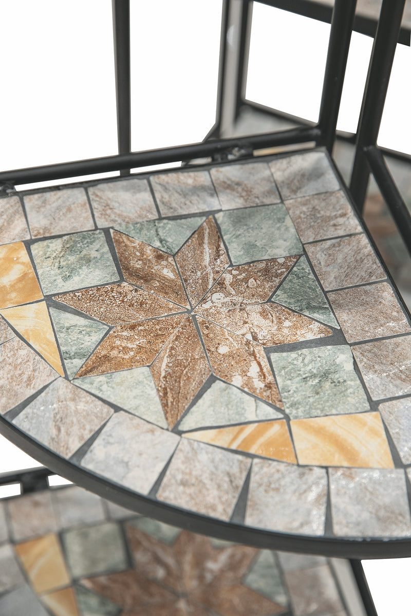 Cipro Angoliera in ferro battuto con mosaico