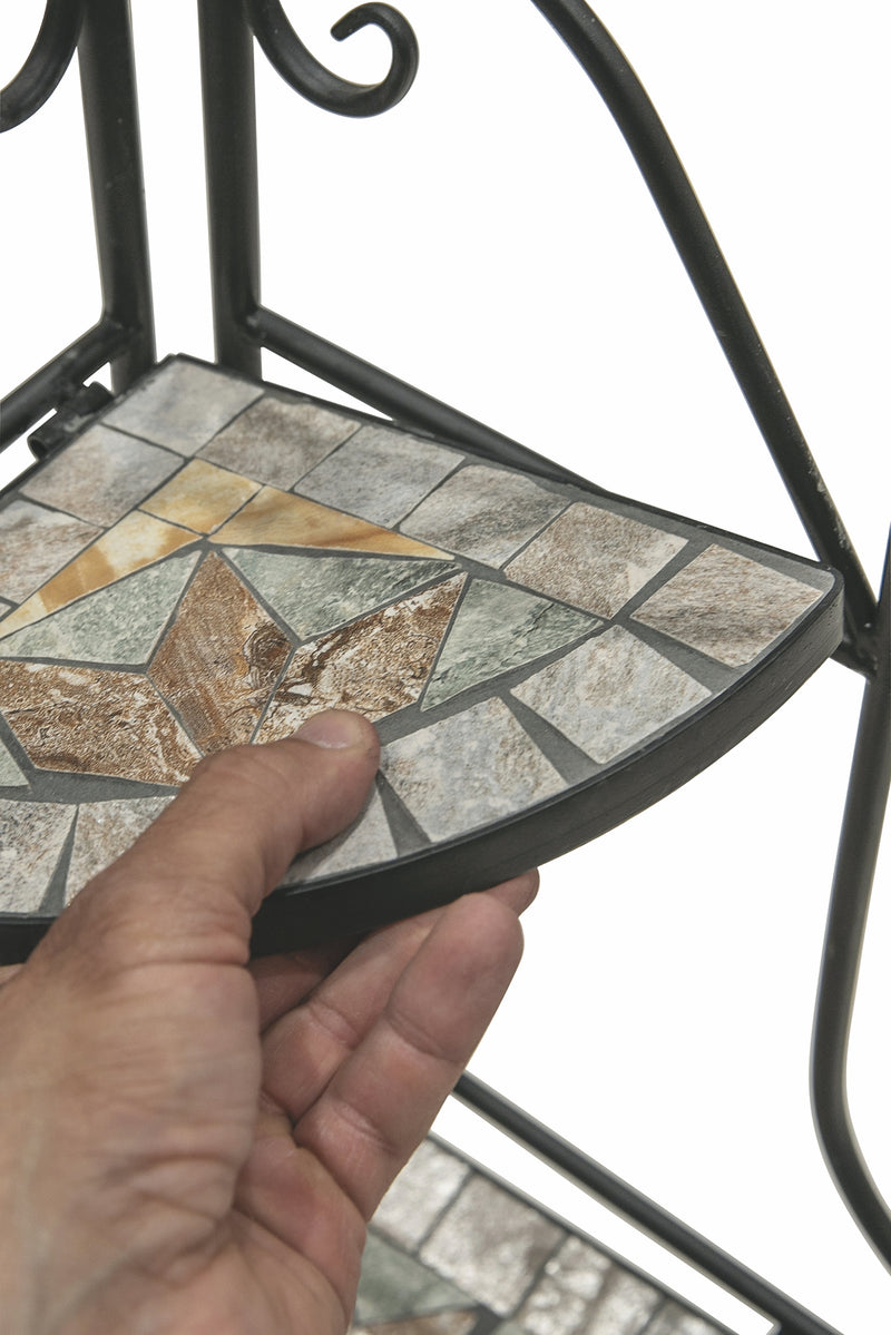 Cipro Angoliera in ferro battuto con mosaico