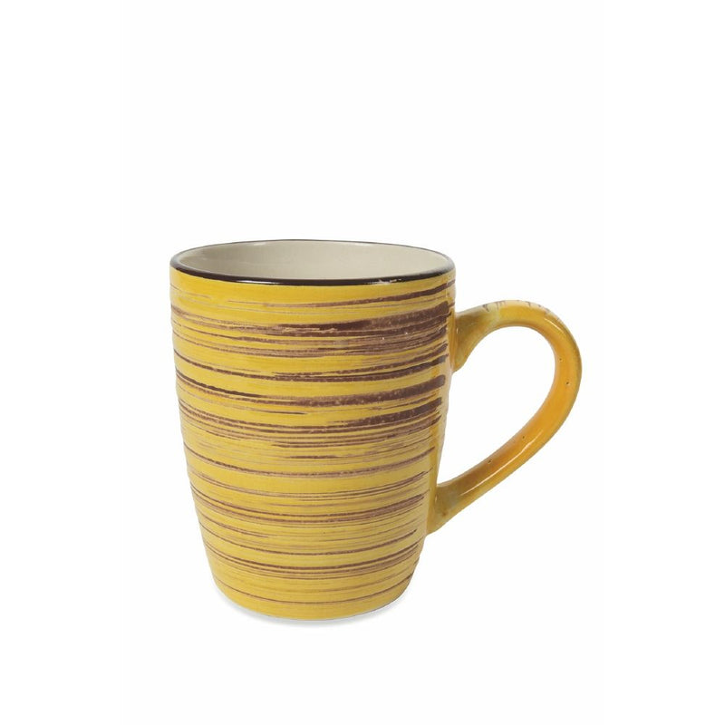 Set 4 tazze colazione in porcellana colori assortiti