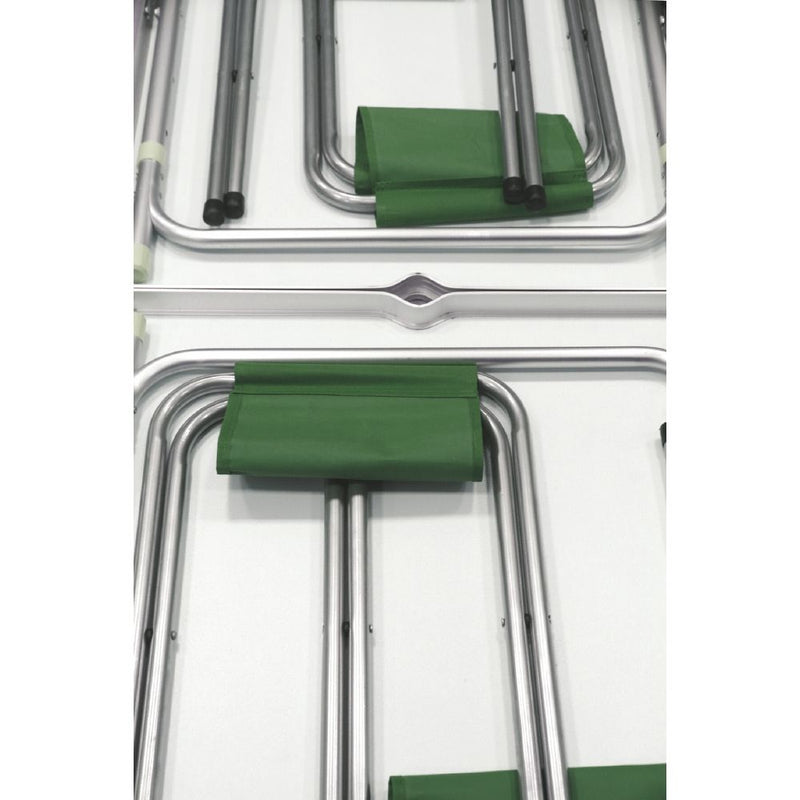Kit da campeggio tavolo con 4 sgabelli chiudibili in alluminio set valigetta Pic-Quick