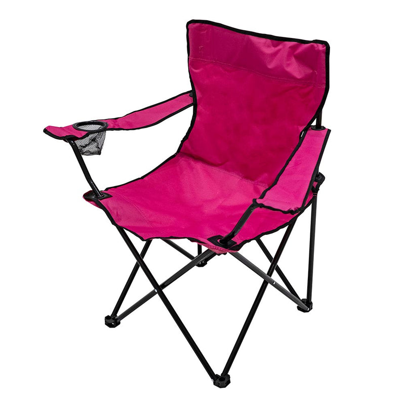 Sedia pieghevole da campeggio in colorazione fluo con seduta in poliestere impermeabile Fluo