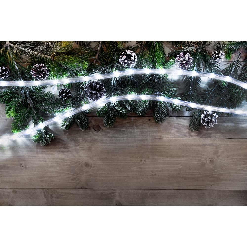 Tubo 360 led bianco freddo, 8 giochi luce, usoesterno 20 m 6W