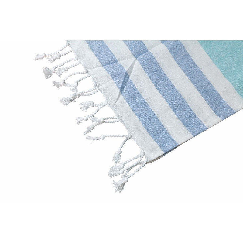 Telo asciugamano da spiaggia 90x180 cm in cotone con frange leggero e traspirante Otranto