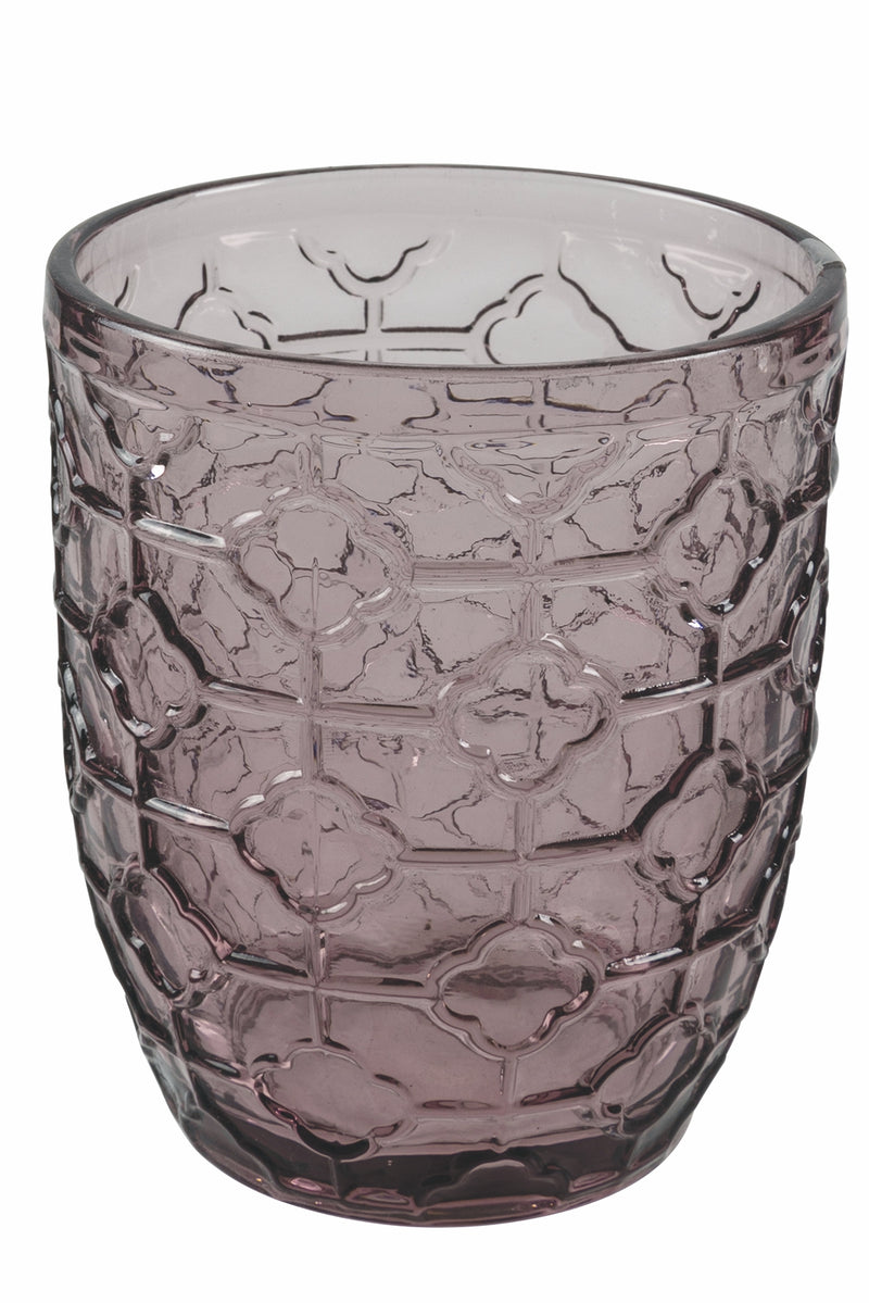 Bicchieri acqua in vetro colorato set 6 bicchieri 300 ml