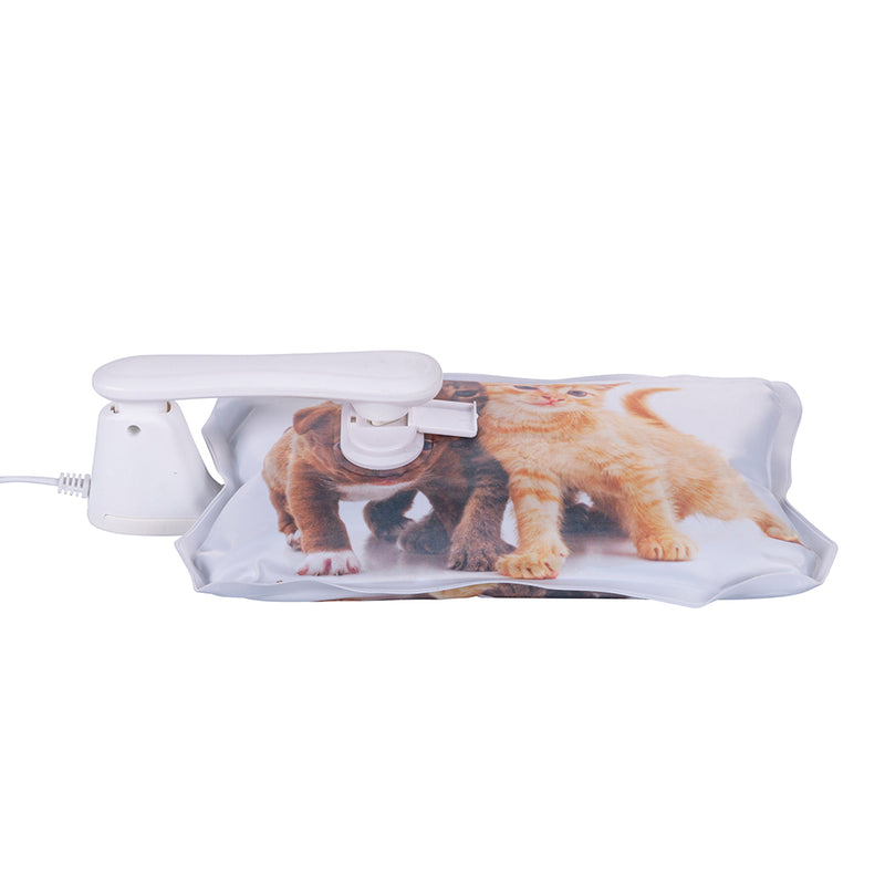 Borsa acqua calda elettrica scaldino 360 W con decoro animali cani e gatti