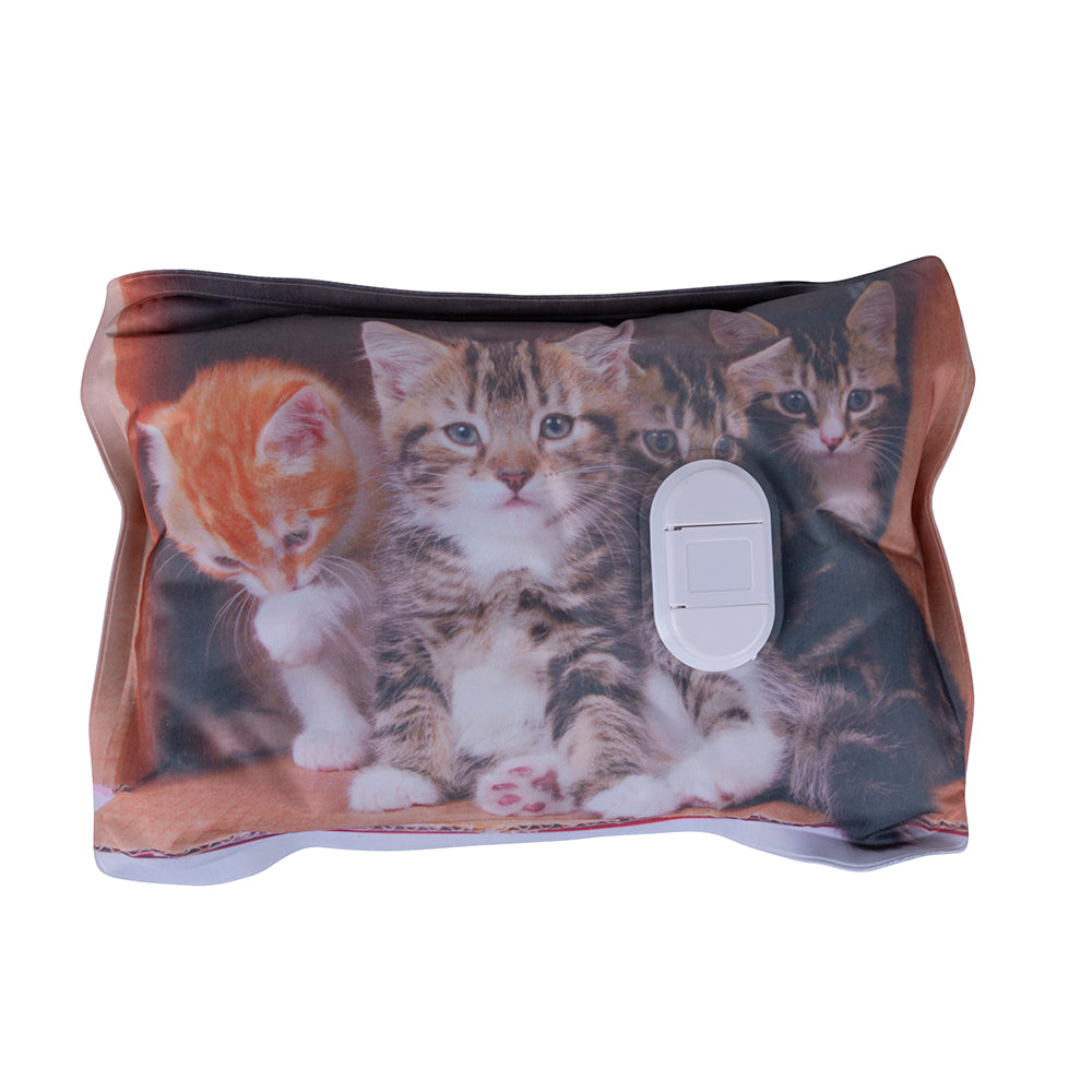 Borsa acqua calda elettrica scaldino 360 W con decoro animali cani e gatti