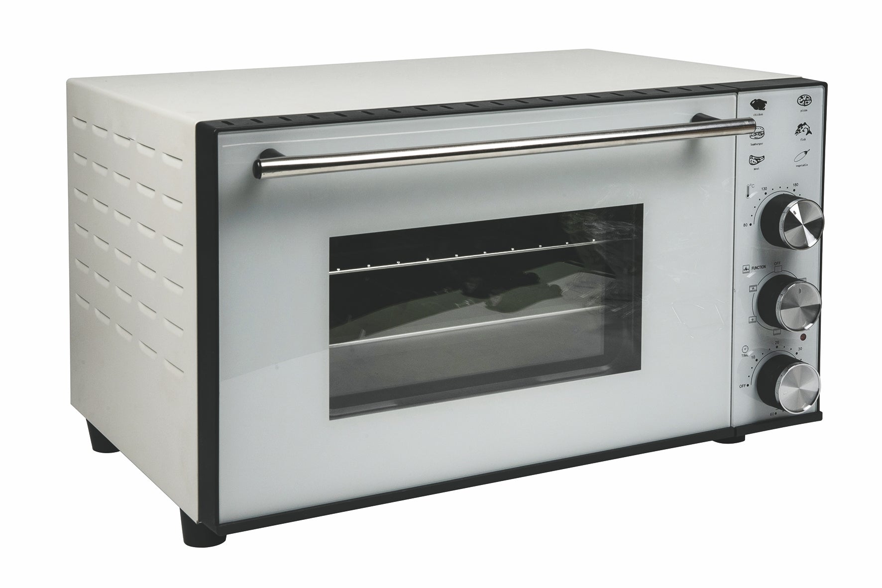 Forno elettrico ventilato con vetro temperato in acciaio 38 l 1800 W Great Stone