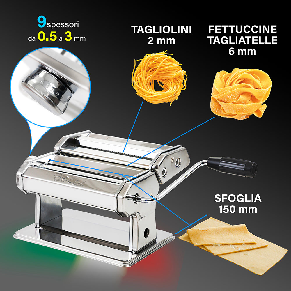 Macchina manuale in acciaio per la pasta Mamy 150 SìChef