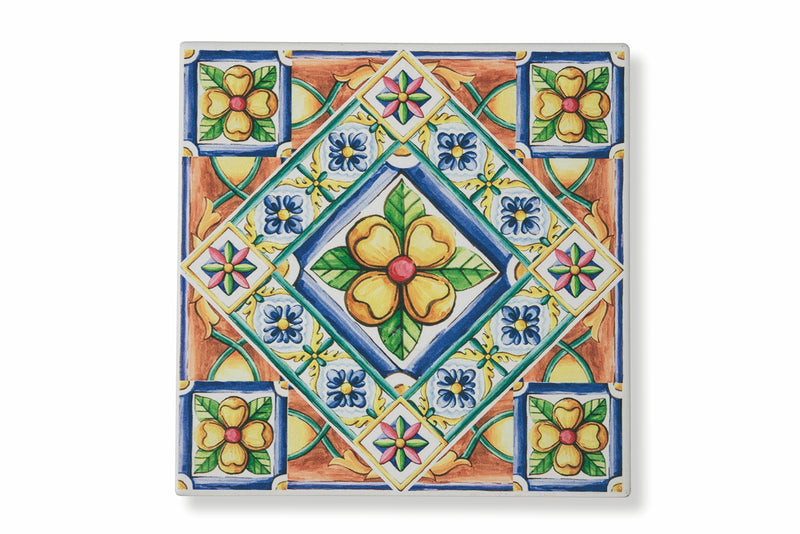 Set 6 Sottopentola quadrato in ceramica Costiera