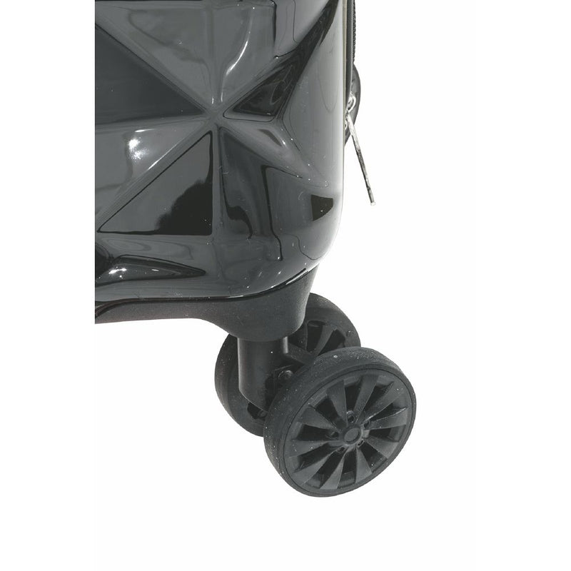 Valigia piccola, 4 ruote girevoli 360°, chiusura con combinazione, doppia zip esterna, Diamond