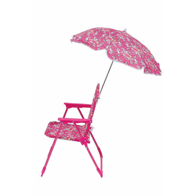 Sedia pieghevole per bambini da spiaggia o giardino con ombrellino parasole