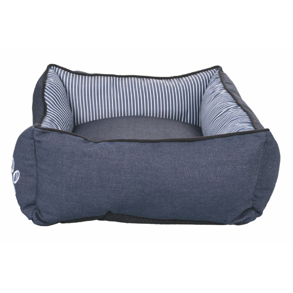 Duppidù Cuccia per cani in tessuto oxford effetto jeans 46x38x15 cm