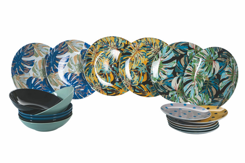 Servizio piatti da tavola in porcellana 18 pezzi Copacabana