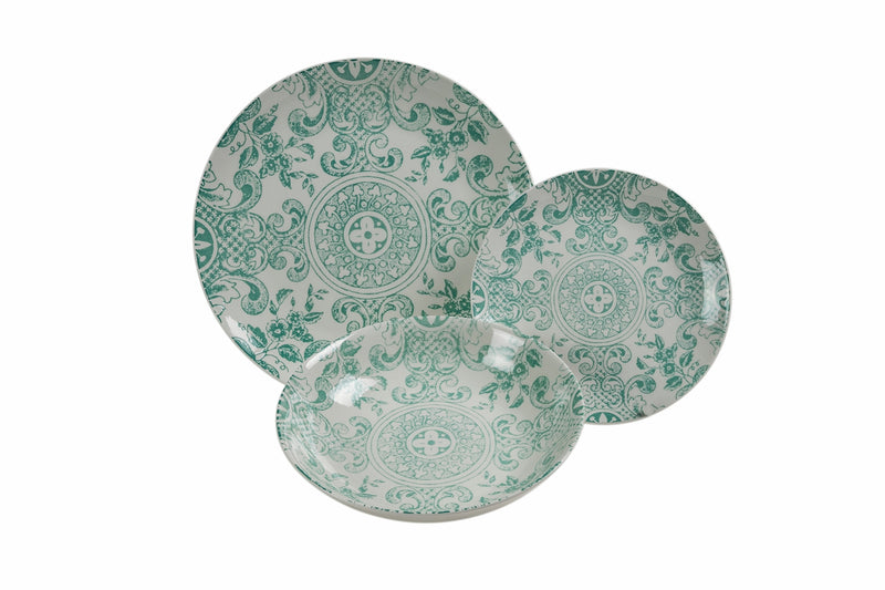 Servizio piatti in porcellana decorata da tavola 18 pezzi Classic Nouveau