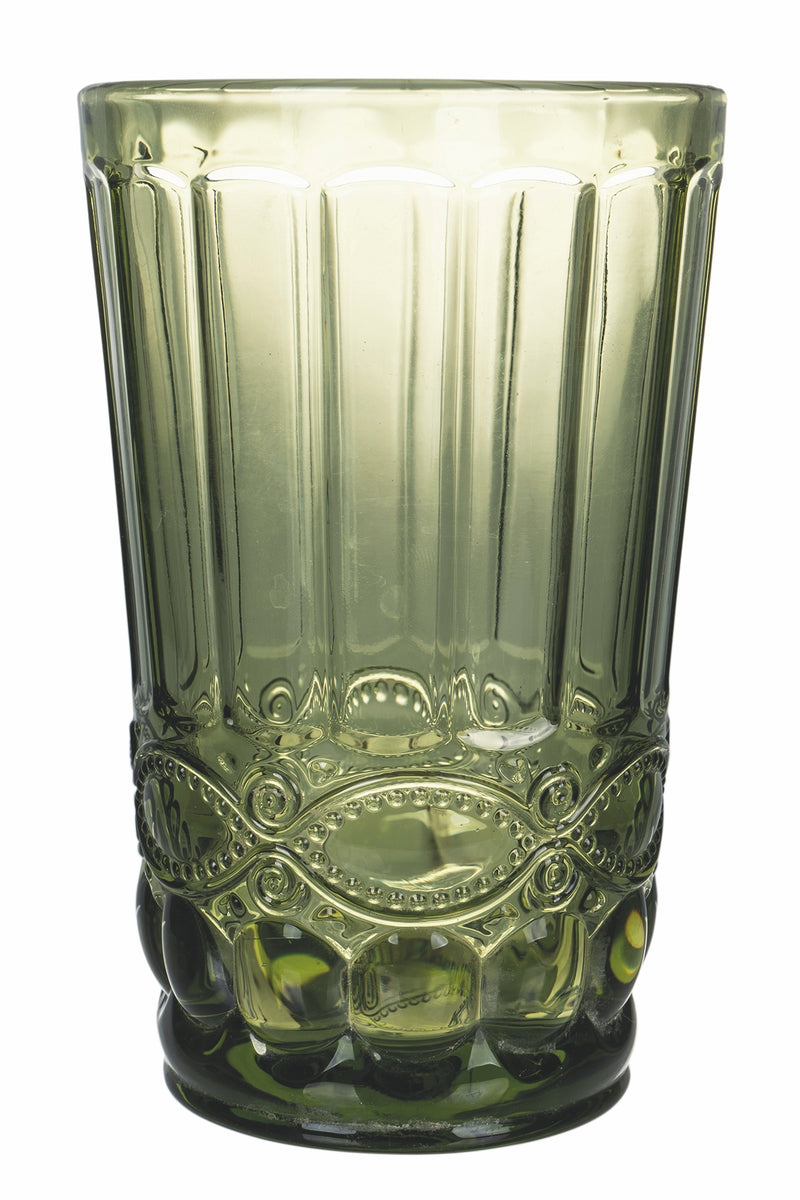Bicchieri in vetro colorato set 4 bicchieri bibita 350 ml Nobilis