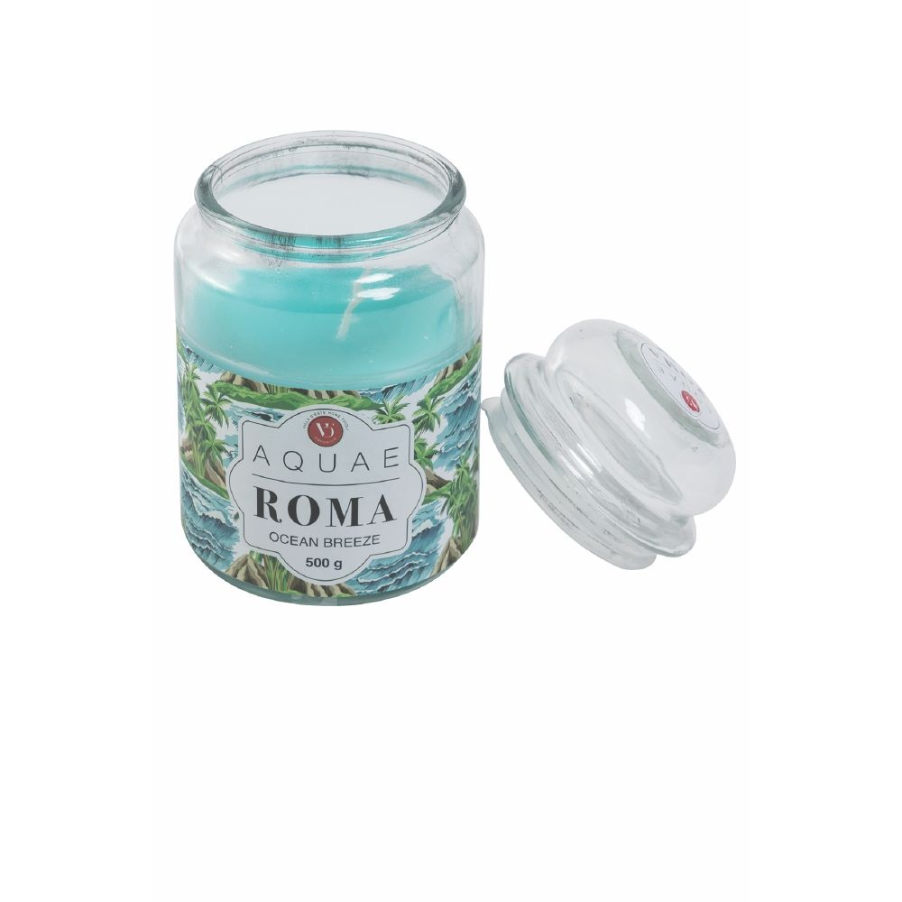 Aquae Roma Candela in cera giara in vetro,ocean breeze 500 gr