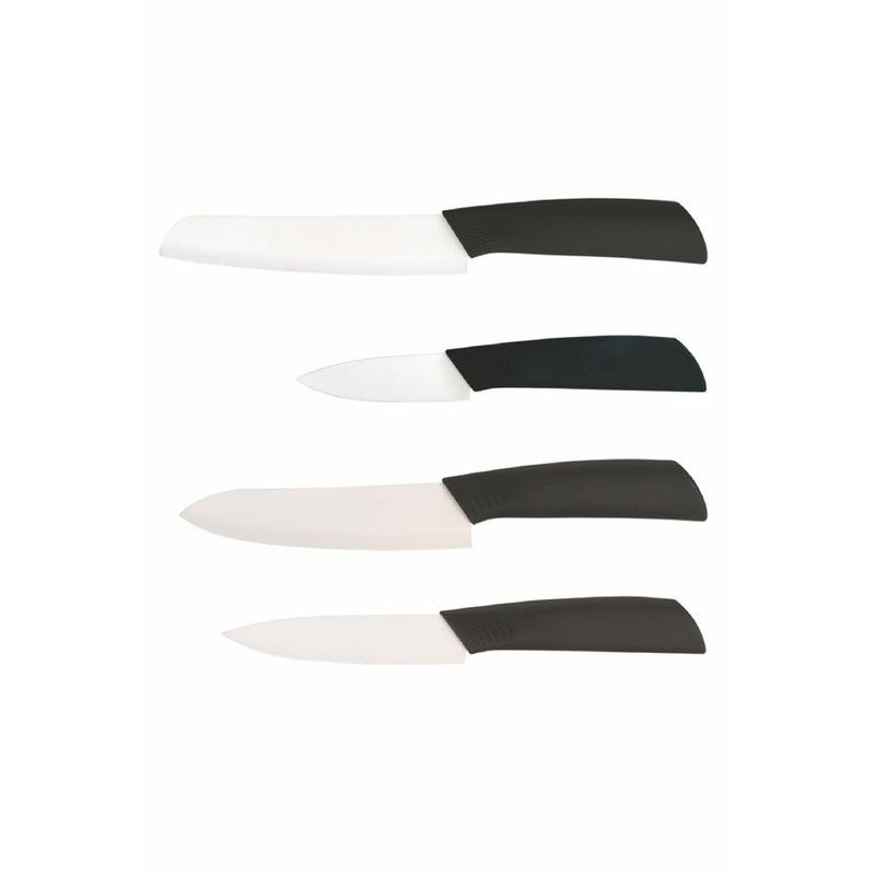 Set 4 coltelli in ceramica, impugnatura soft touch, SìChef