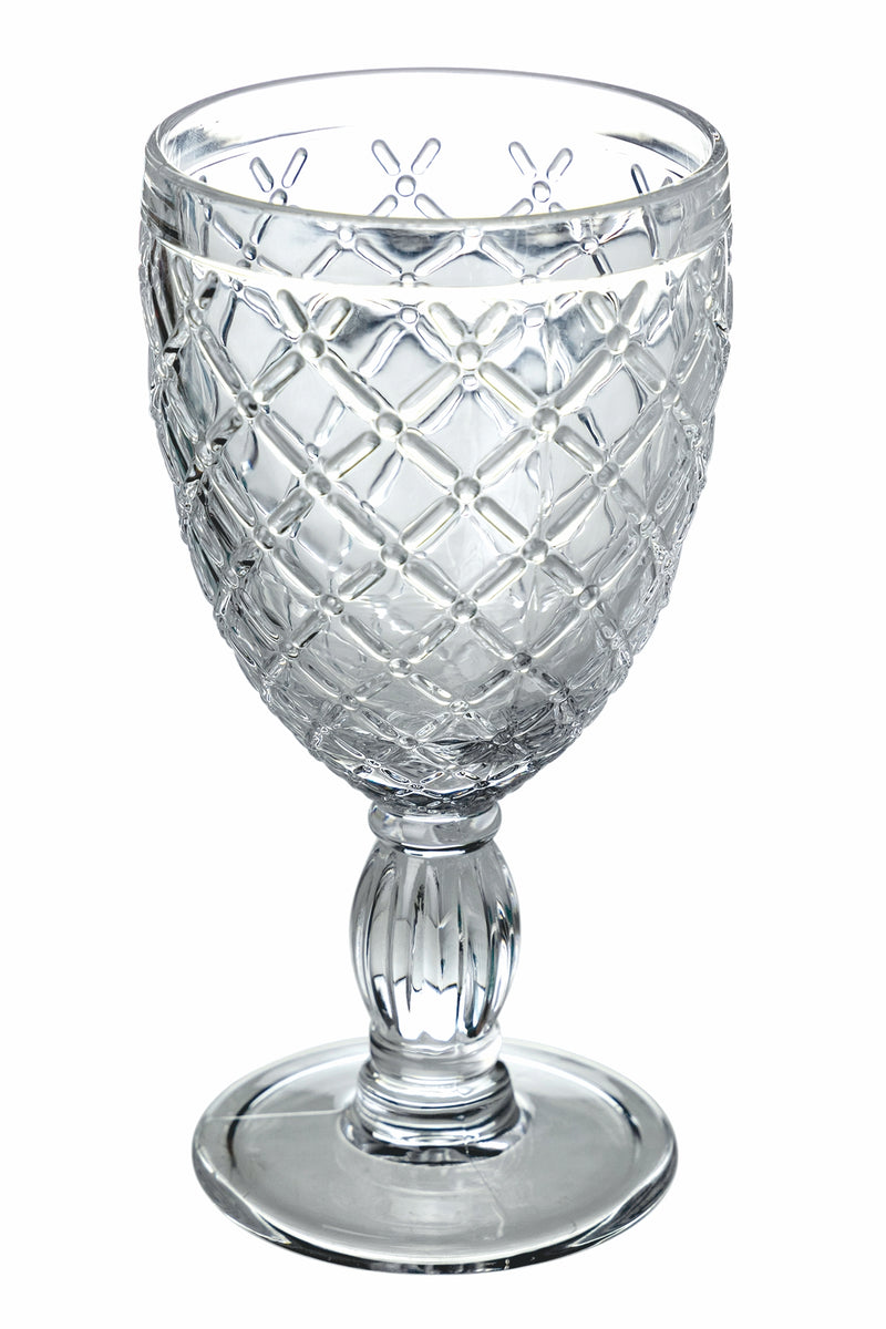 Bicchieri calici in vetro trasparente set 6 calici 280 ml Castle