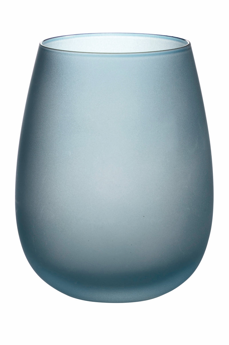 Bicchieri frosted in vetro satinato set 6 bicchieri Blue Dream 500 ml