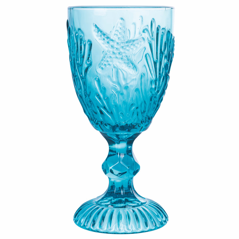Bicchieri calici in vetro colorato set 6 calici acqua e drink 280 ml Pantelleria