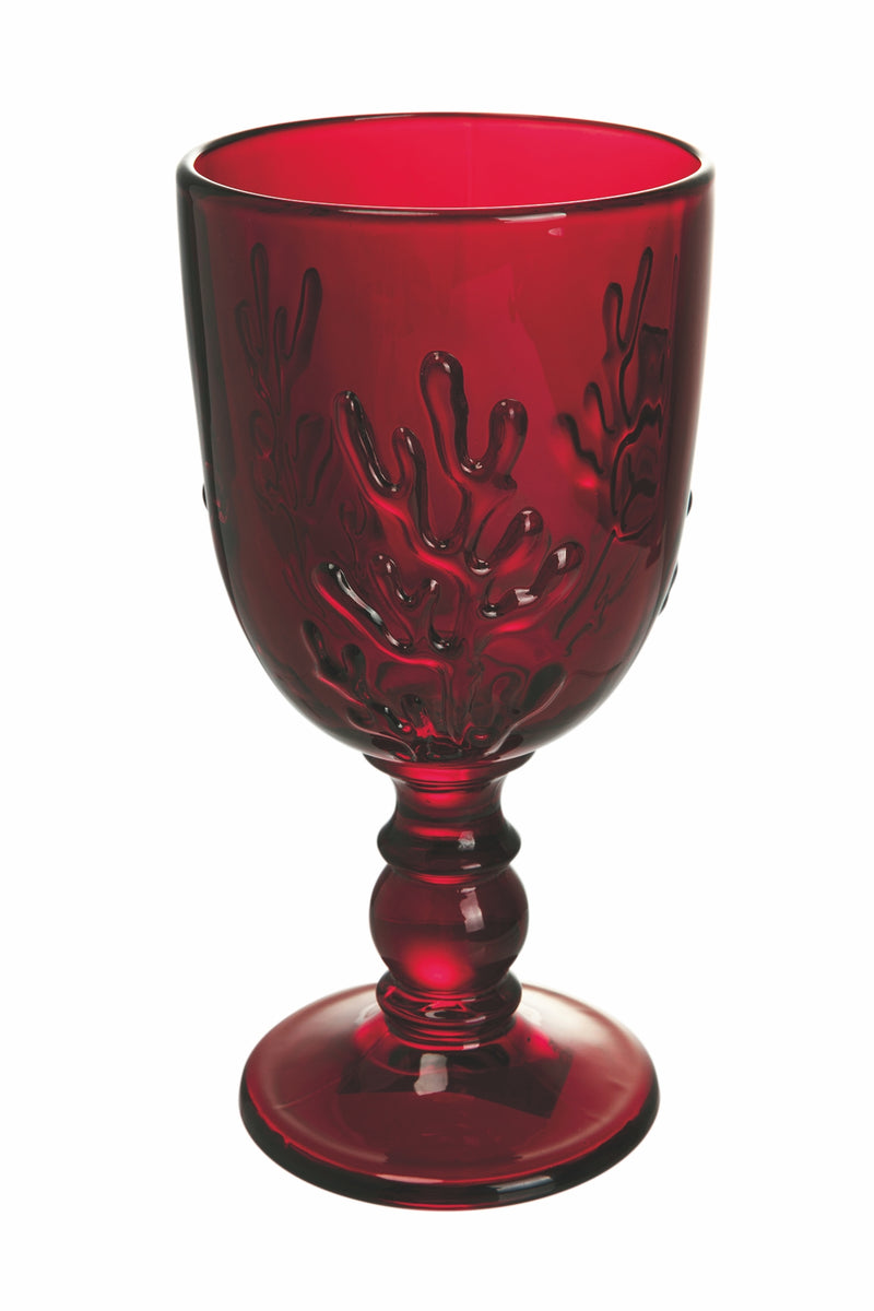 Bicchieri calici in vetro colorato 340 ml Coral Sunset