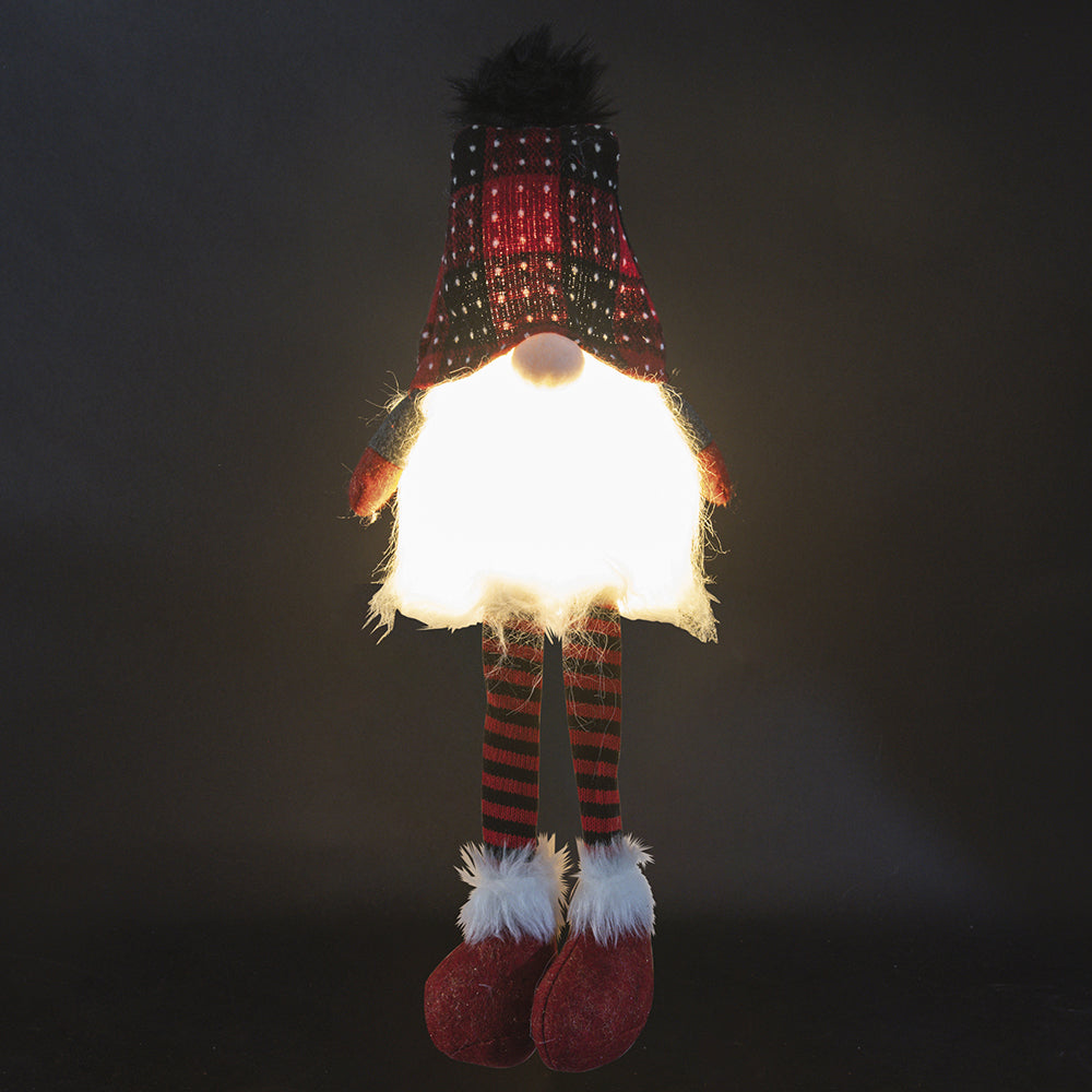 Gnomo Hipster luminoso gambe morbide h.68 cm, Santa's House