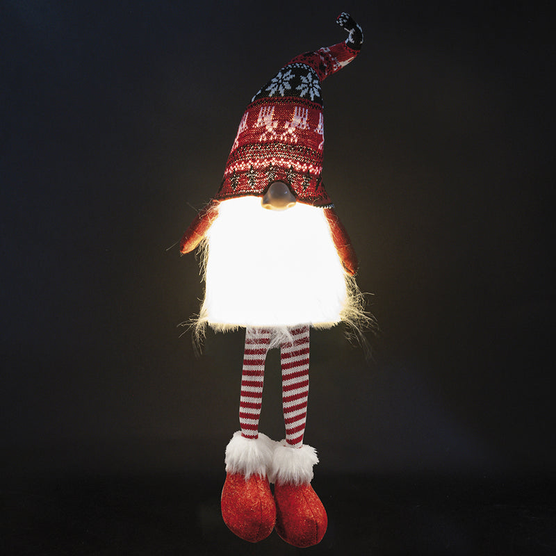 Gnomo Hipster luminoso gambe morbide h.68 cm, Santa's House