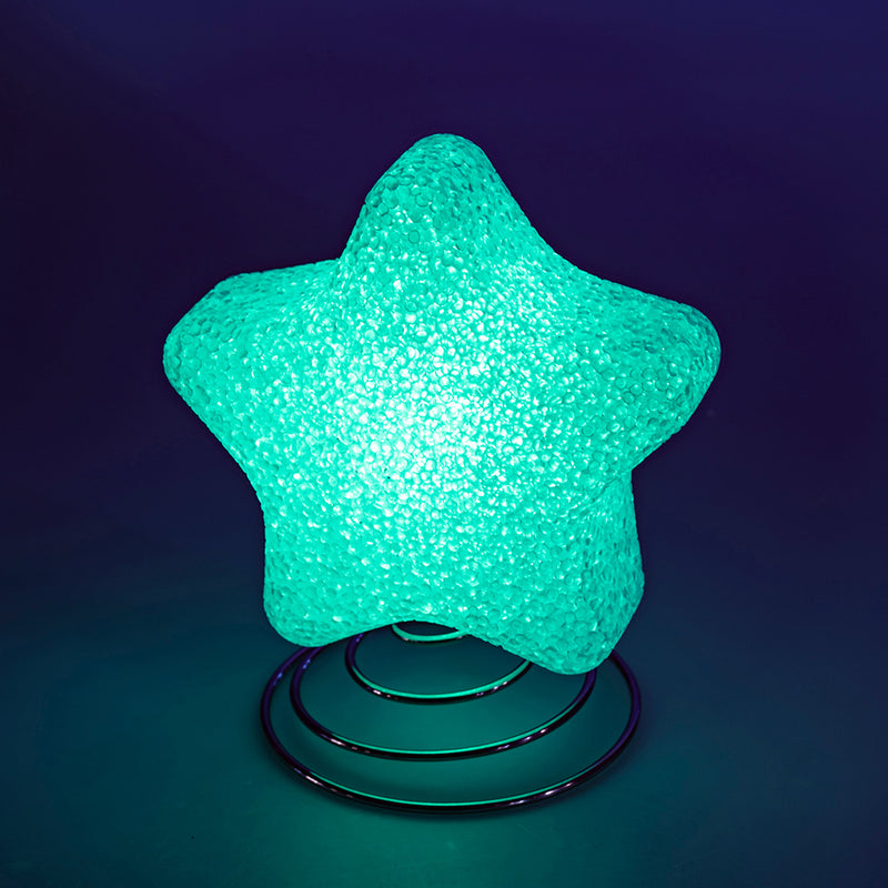 Lampada stella led multicolor base in metallo