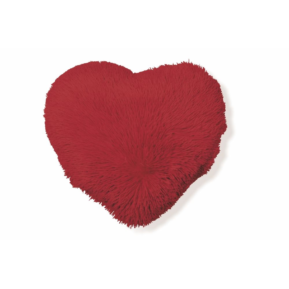 Cuscino cuore 60x45 cm in ecopelliccia morbida Glam