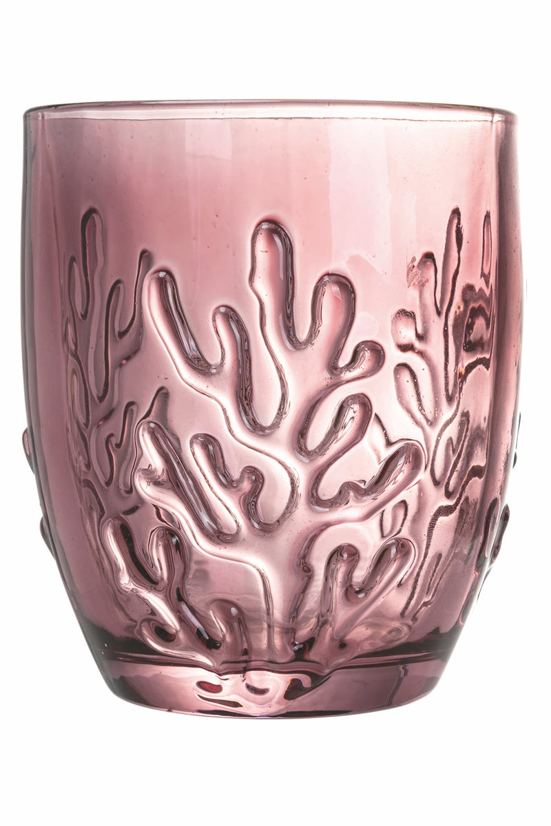 Bicchieri in vetro colorato set 6 bicchieri acqua e bibite 340 ml Coral Provence