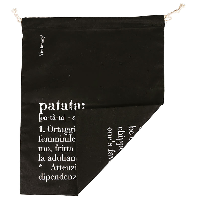 Sacchetto porta patate in cotone 40x30 cm, Victionary Black