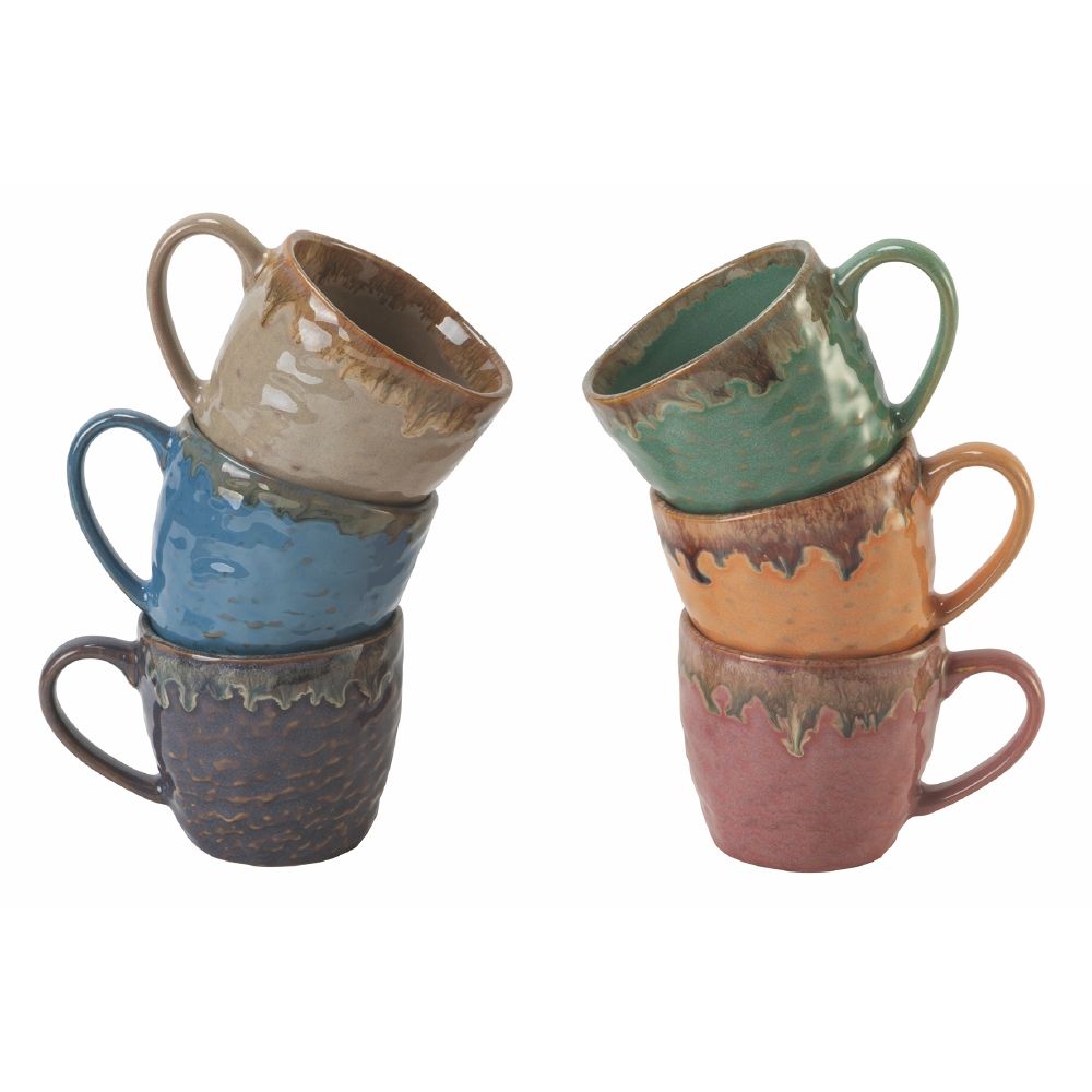 Set 6 tazzine caffè 90 ml in stoneware, Keros