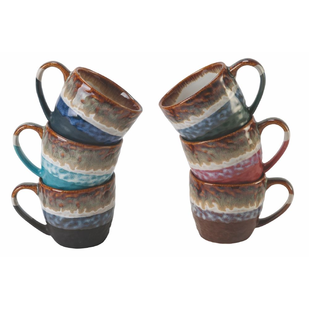 Set 6 tazzine caffè 90 ml in stoneware, Country House