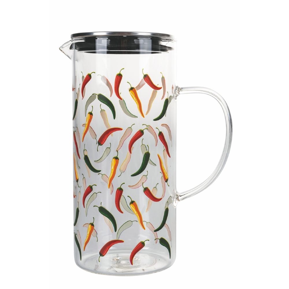 Chili brocca in vetro borosilicato tappo inacciaio 1,3l