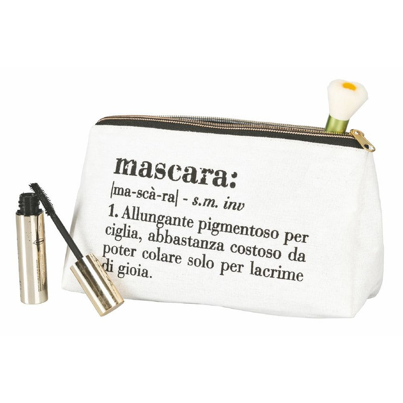 Pochette trucchi "Mascara/Rossetto", Victionary double face