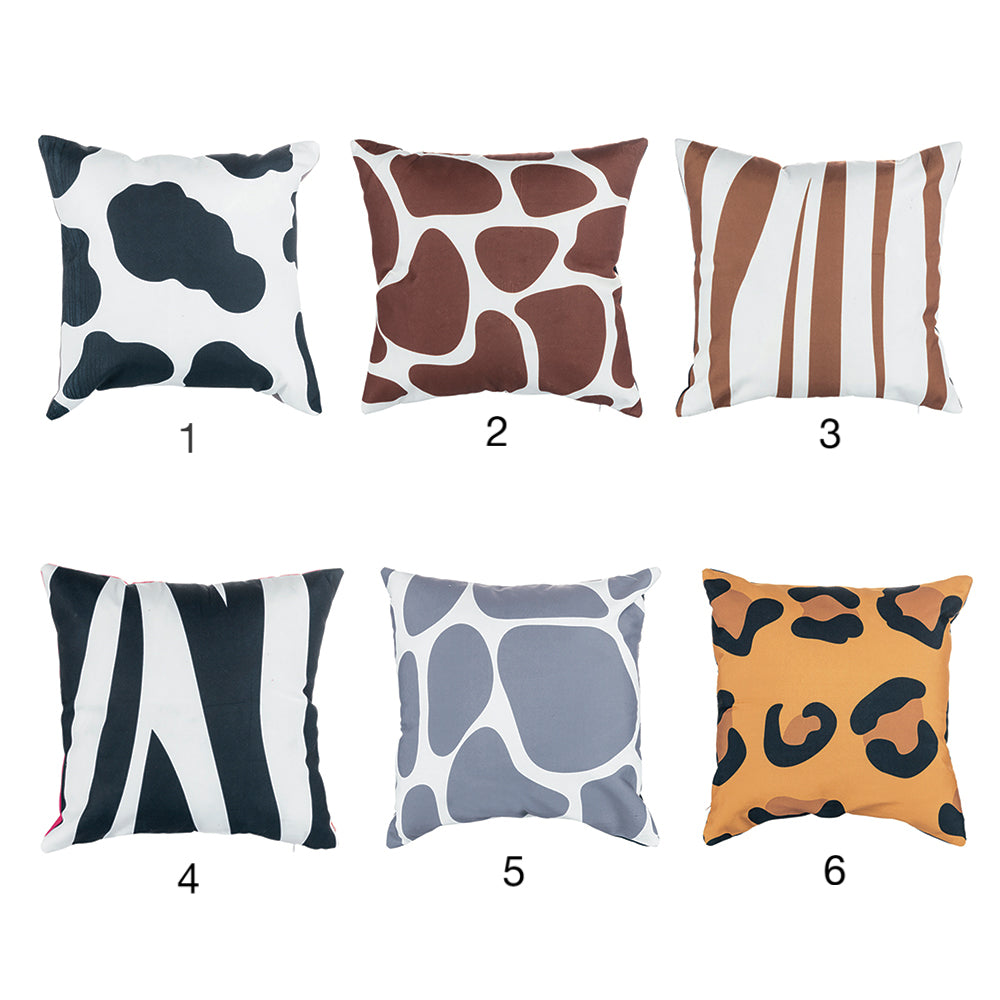 Cuscino arredo 45x45 cm double face sfoderabile con zip, Animalier