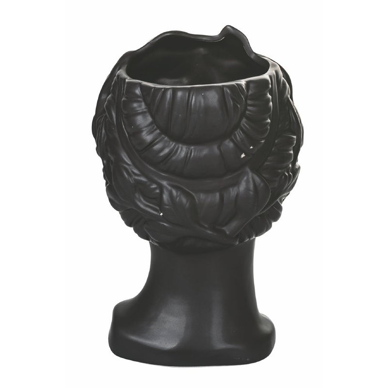 Portavaso face in ceramica h.21 cm, Vis à Vis