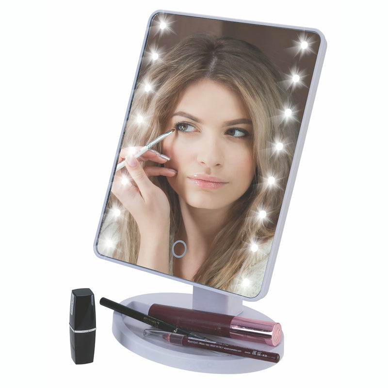 Specchio make-up con 16 led bianco HollyWood