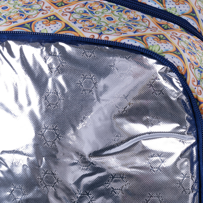 Zaino frigo termico 23 litri in tessuto tecnico decorato da viaggio campeggio Costiera