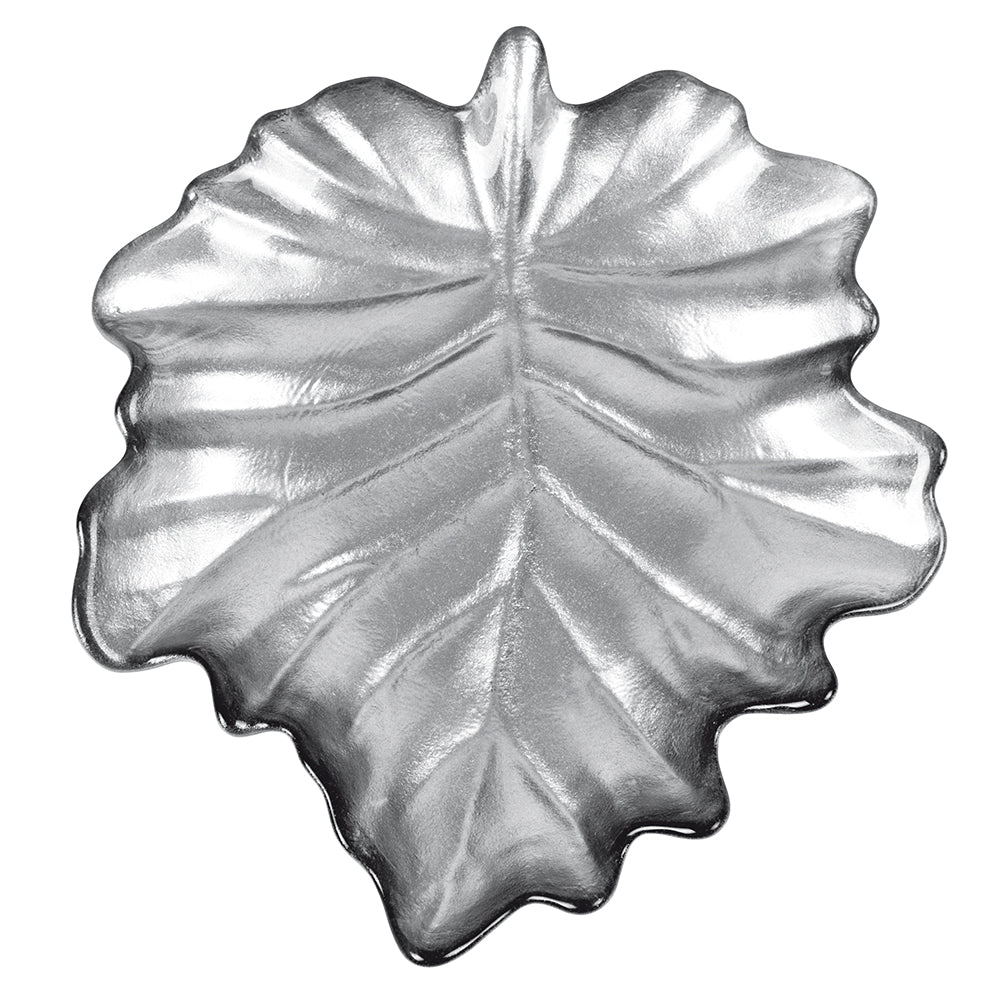 Ciotolina centrotavola in vetro a forma di foglia Elegance Leaf, Sibilla