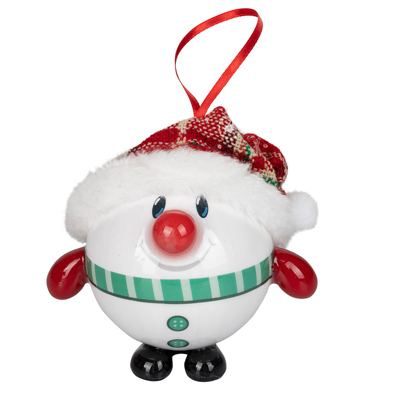 Palla di Natale led personaggi natalizi diametro  8 cm, Santa's House