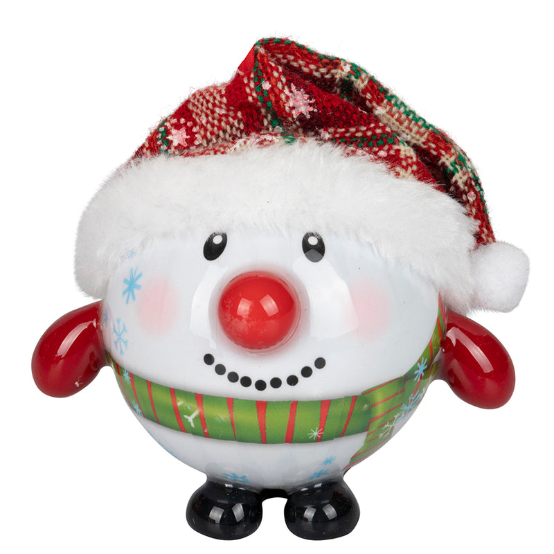 Palla di Natale led personaggi natalizi diametro  8 cm, Santa's House