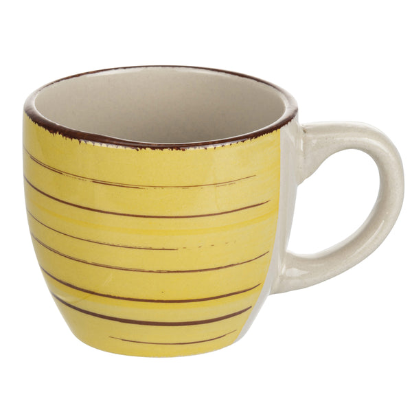 Tazzina caffè 90 ml in stoneware giallo, Lipari