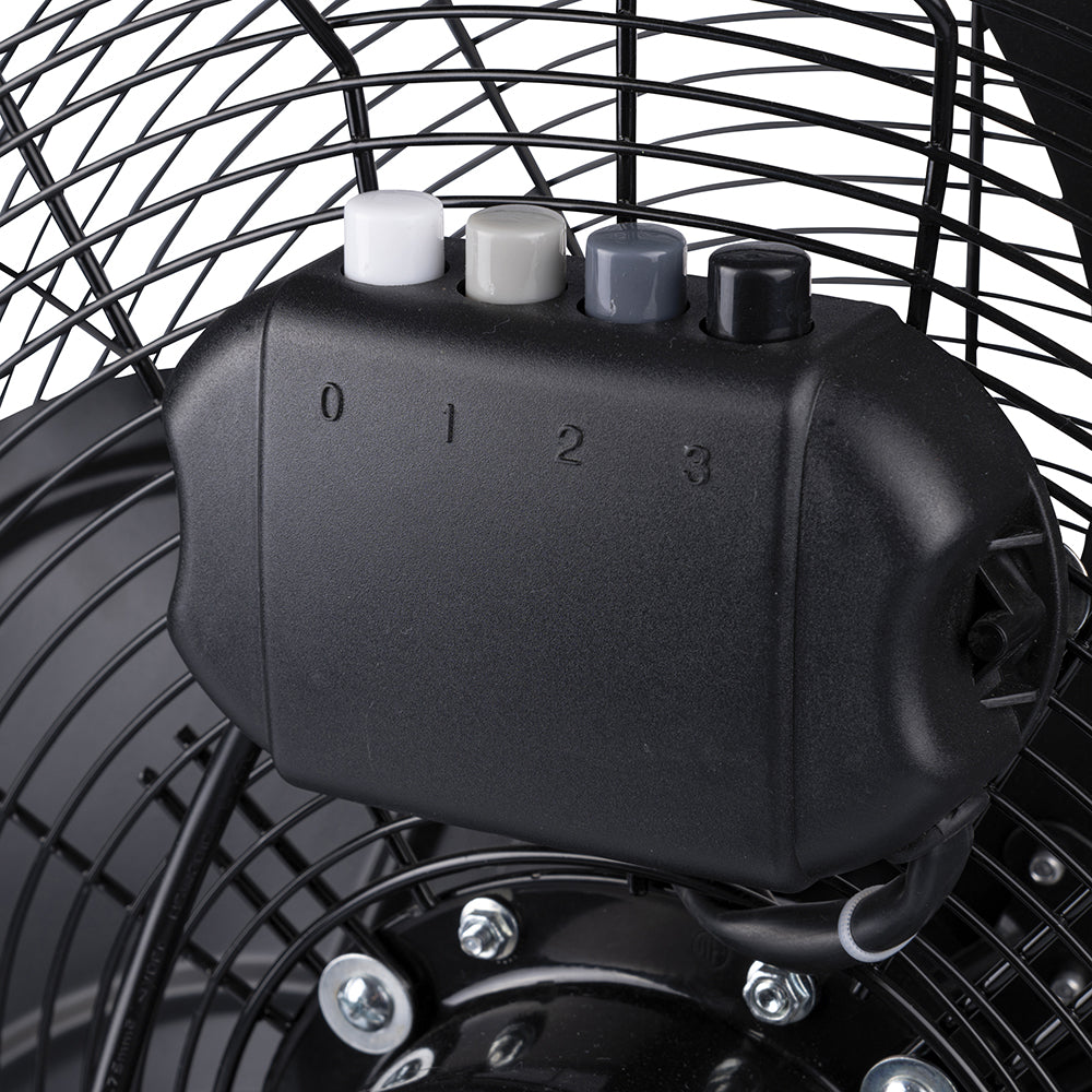 Ventilatore da tavolo nero a 3 velocità 65 watt in alluminio nero CromoFresh