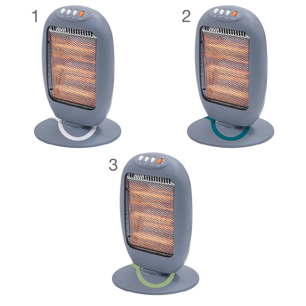 Stufa elettrica 3 elementi riscaldanti, rotazione, base antiribaltamento 400/800/1200W, Kooper