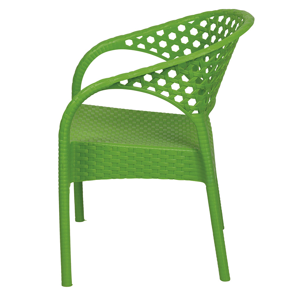 Sedia impilabile da esterno giardino in resina effetto rattan per bambini 38x36xh53 cm Bora Bora