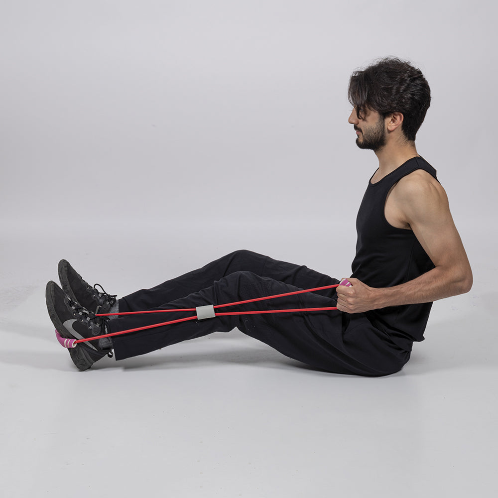 Elastico fitness multifunzione con maniglie antiscivolo